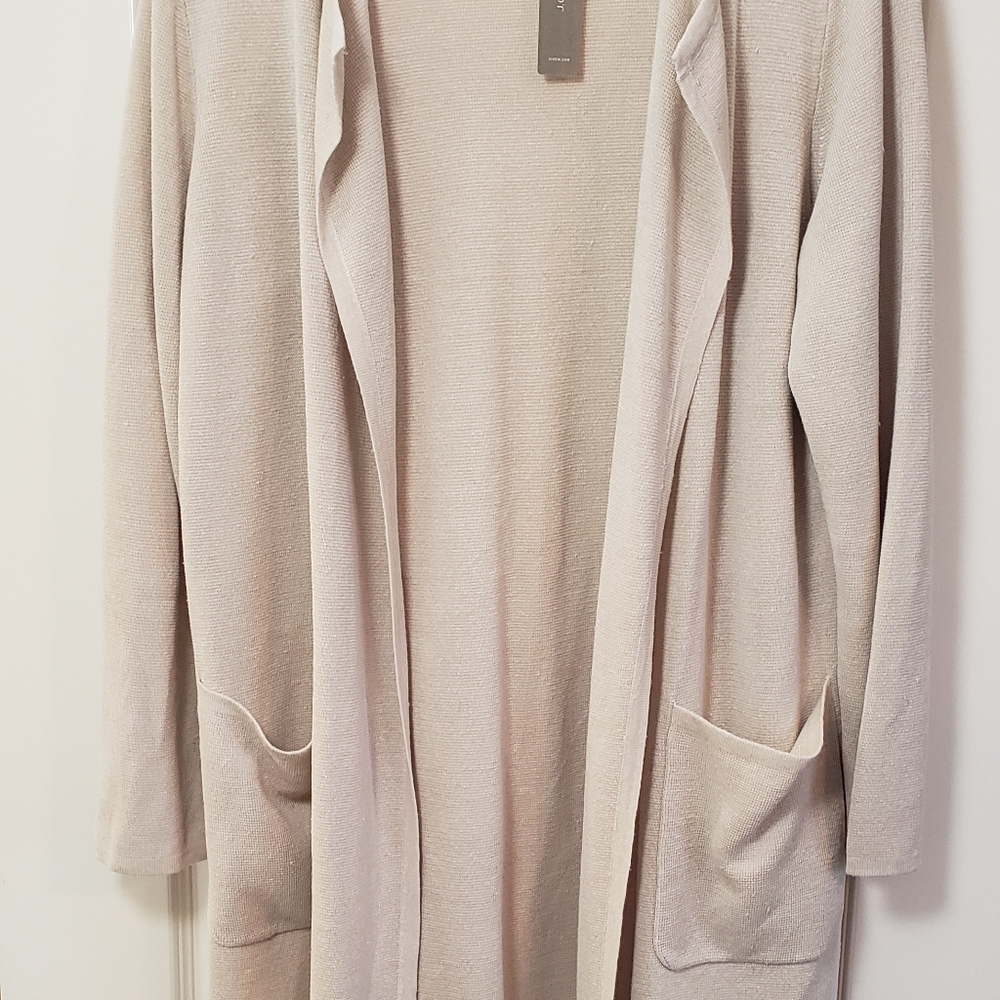J crew Juliette collar-less sweater blazer Medium